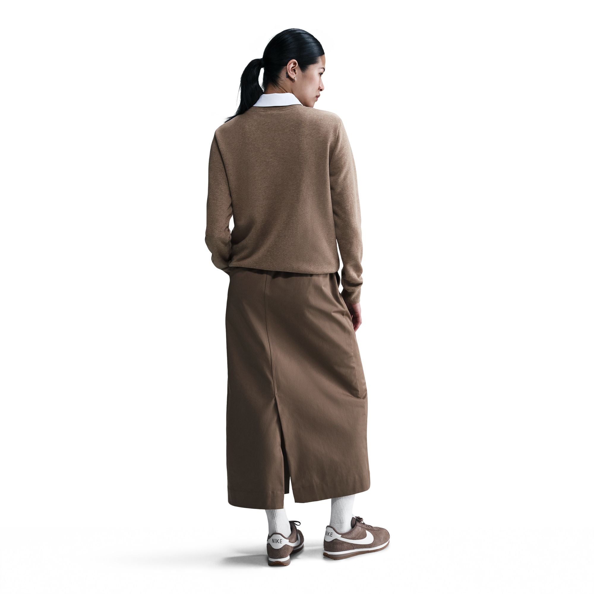 Nike Women's Sportswear Club Fleece Crewneck - Mink Brown