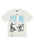 November Reign We Play For Keep Hand Shredded Tee - White