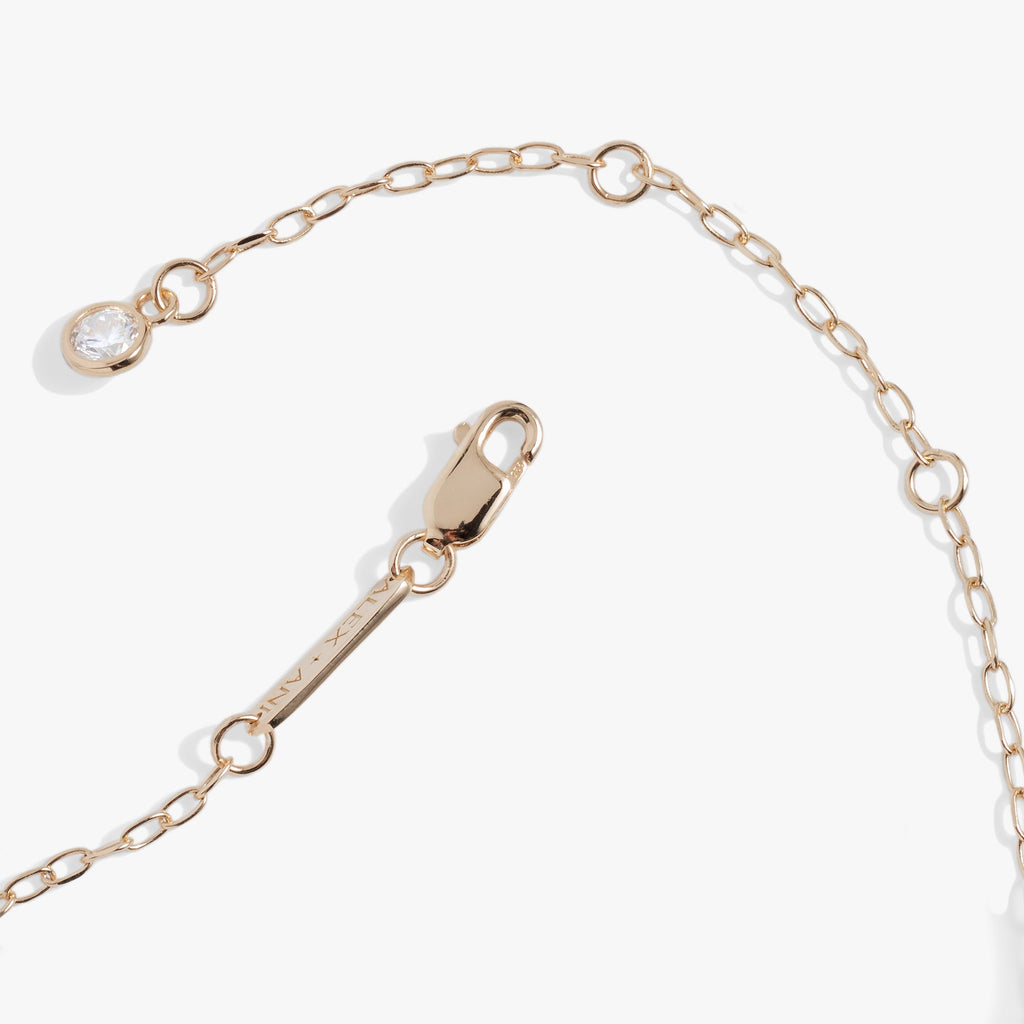 Initial B Precious Elongated Necklace