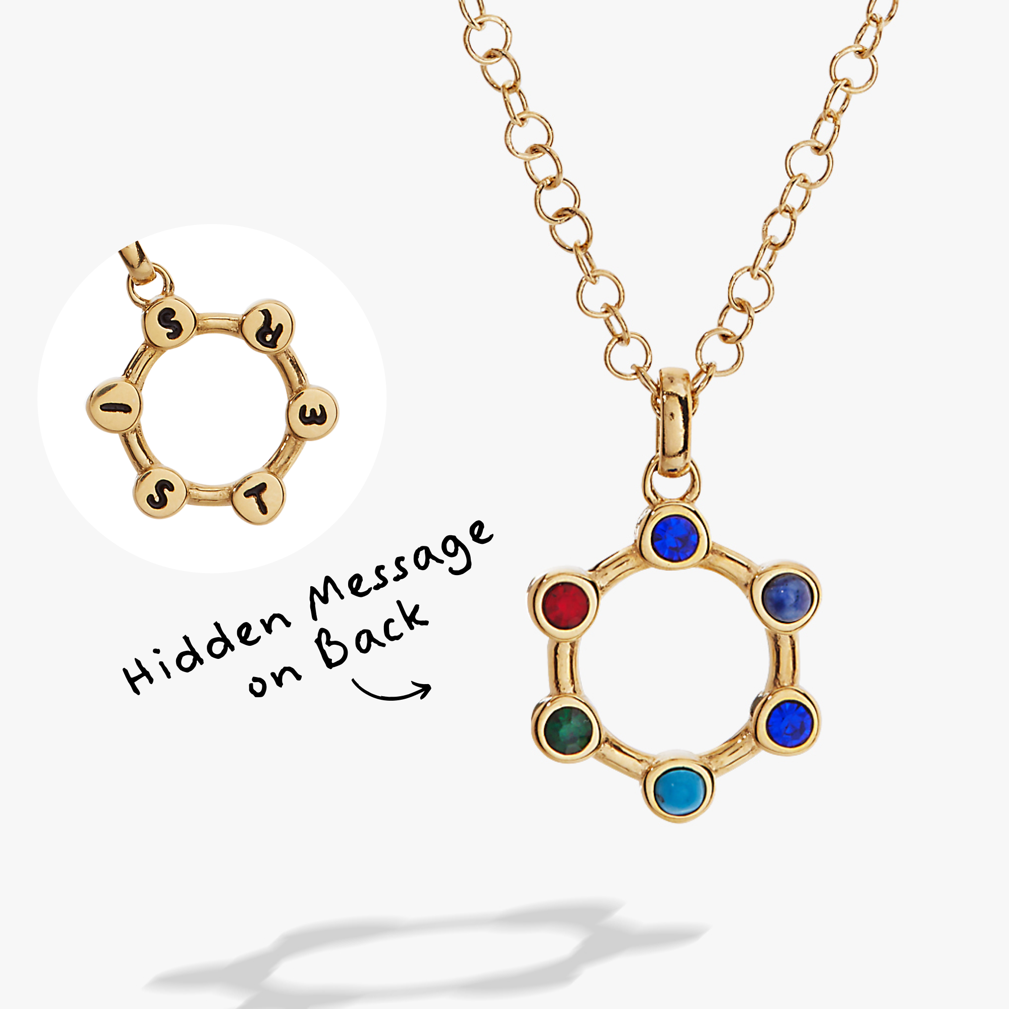 Sister Hidden Message Acrostic Necklace